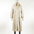 Microfiber Rain Coat with Nutria Fur Liner Fox Fur Trim - Size S