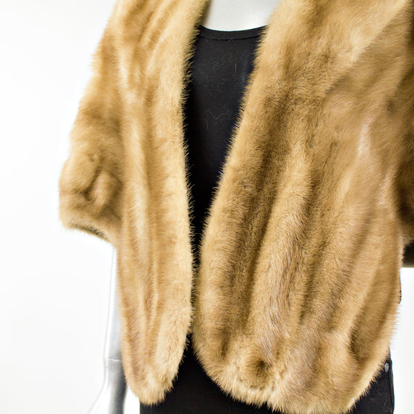 Pastel Mink Fur Stole - One Size Fits All