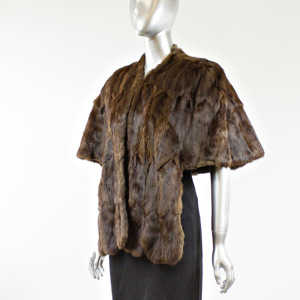 Brown Squirrel Fur Stole - One Size Fits All