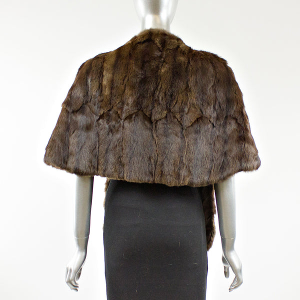 Brown Squirrel Fur Stole - One Size Fits All