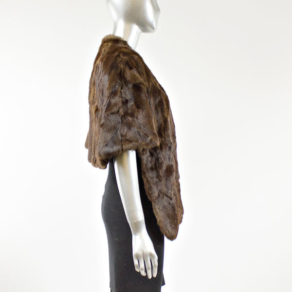 Brown Squirrel Fur Stole - One Size Fits All