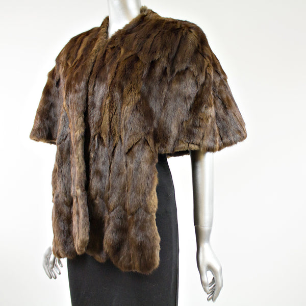 Brown Squirrel Fur Stole - One Size Fits All