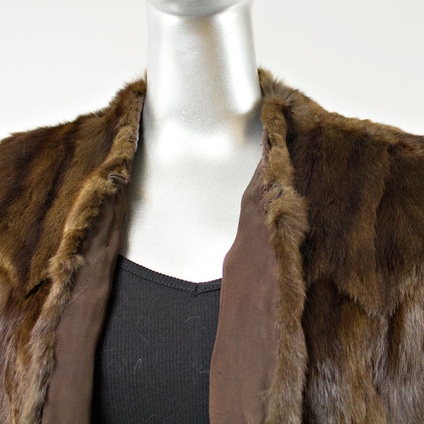 Brown Squirrel Fur Stole - One Size Fits All
