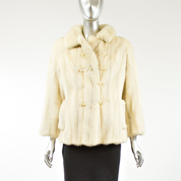 Pearl Mink Fur Jacket - Size S