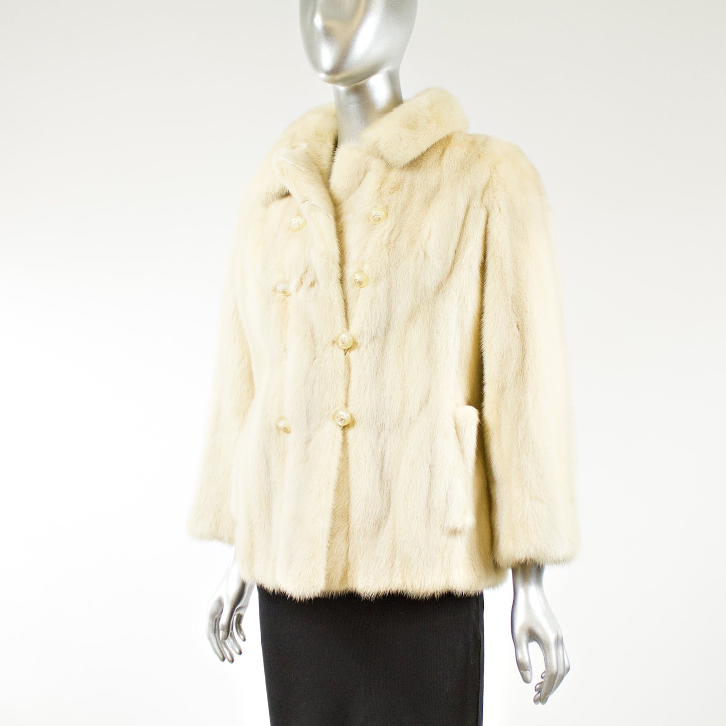 Pearl Mink Fur Jacket - Size S