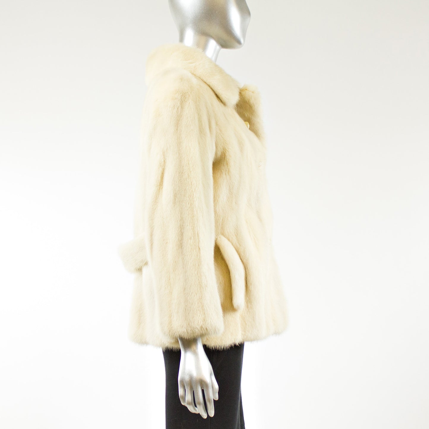 Pearl Mink Fur Jacket - Size S