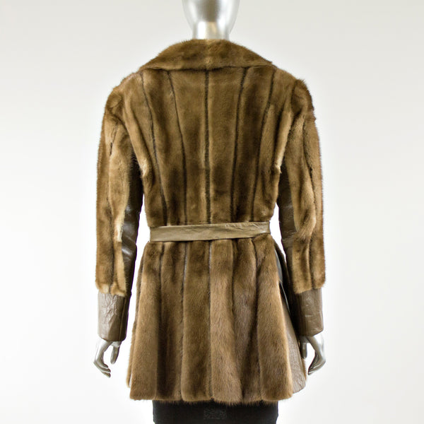 Lunaraine Mink Fur Jacket with a Belt - Size S