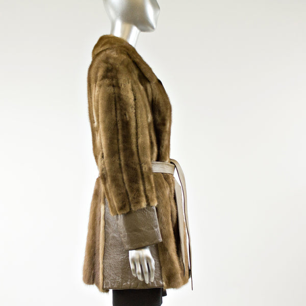 Lunaraine Mink Fur Jacket with a Belt - Size S