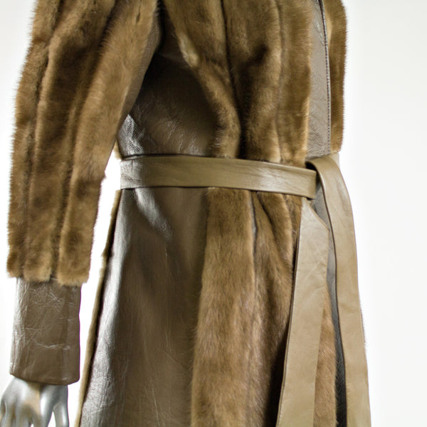 Lunaraine Mink Fur Jacket with a Belt - Size S