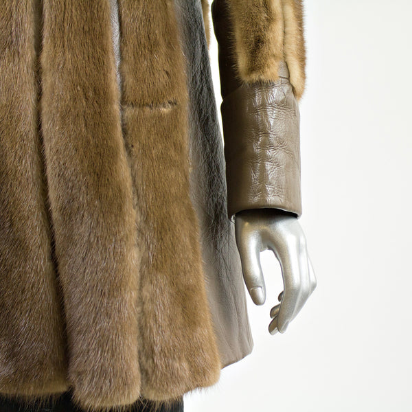 Lunaraine Mink Fur Jacket with a Belt - Size S