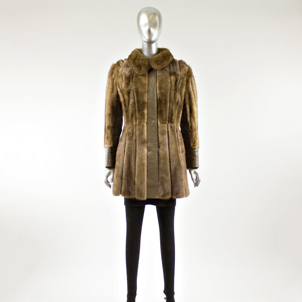 Lunaraine Mink Fur Jacket with a Belt - Size S