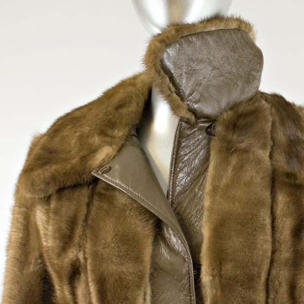 Lunaraine Mink Fur Jacket with a Belt - Size S