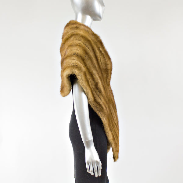 Autumn Haze Mink Fur Stole - One Size Fits All