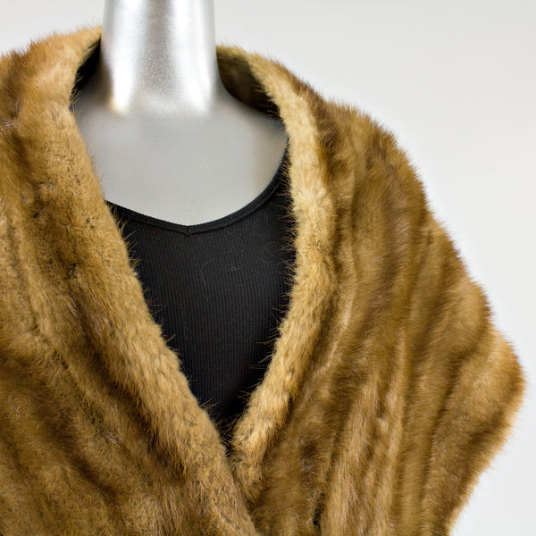 Autumn Haze Mink Fur Stole - One Size Fits All