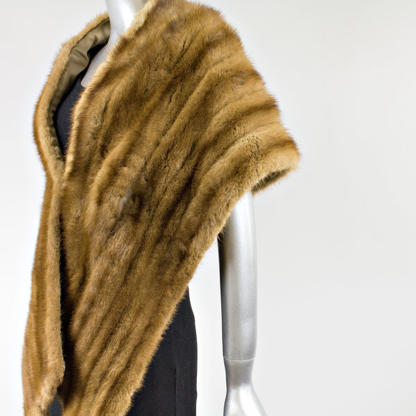 Autumn Haze Mink Fur Stole - One Size Fits All