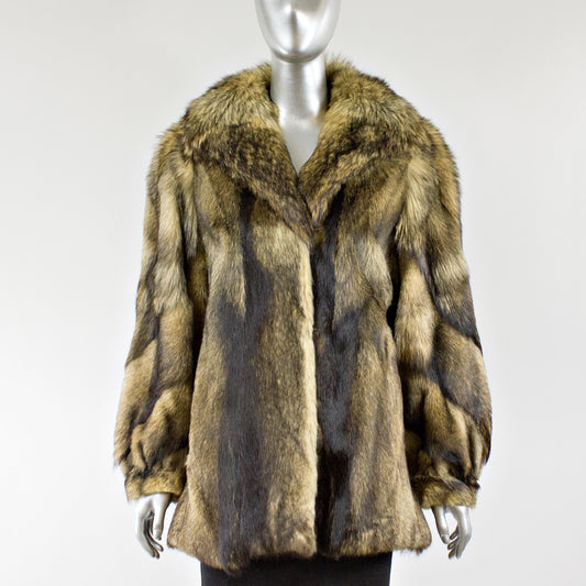 Raccoon Fur Jacket - Size S