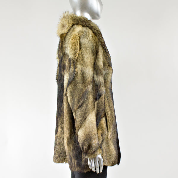 Raccoon Fur Jacket - Size S