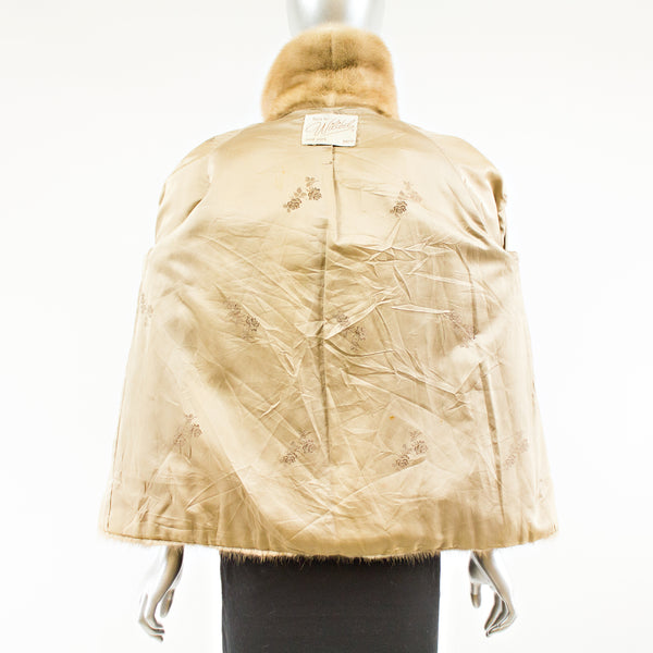 Autumn Haze Mink Fur Jacket FREE Fox Collar - Size S