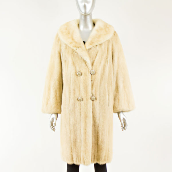 Blonde 7/8 Mink Coat - Size XS