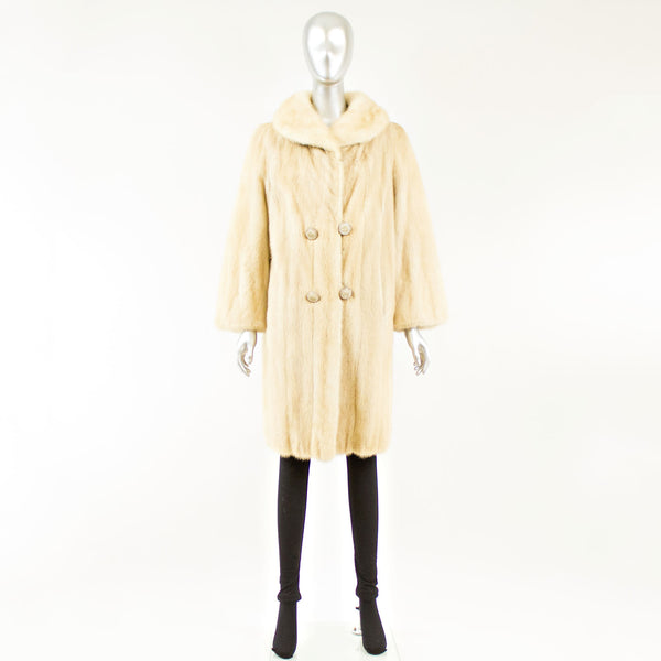 Blonde 7/8 Mink Coat - Size XS