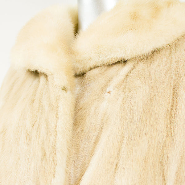 Blonde 7/8 Mink Coat - Size XS