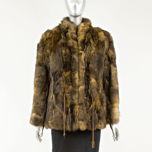 Brown Opossum Section Jacket - Size XS