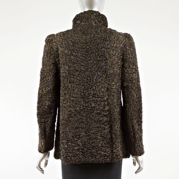 SAKS JANDEL Brown Persian Lamb Fur Jacket - Size XS