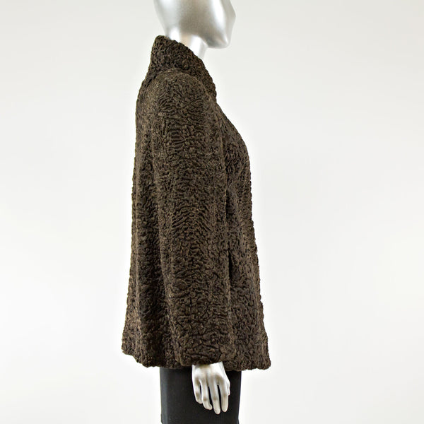 SAKS JANDEL Brown Persian Lamb Fur Jacket - Size XS