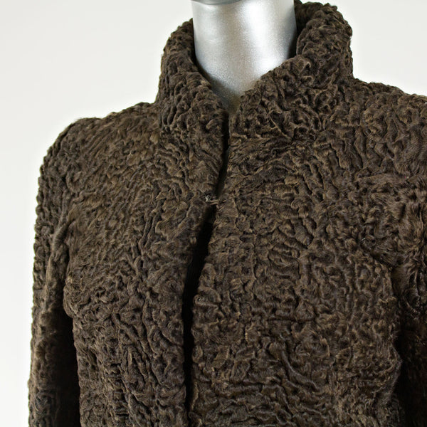 SAKS JANDEL Brown Persian Lamb Fur Jacket - Size XS