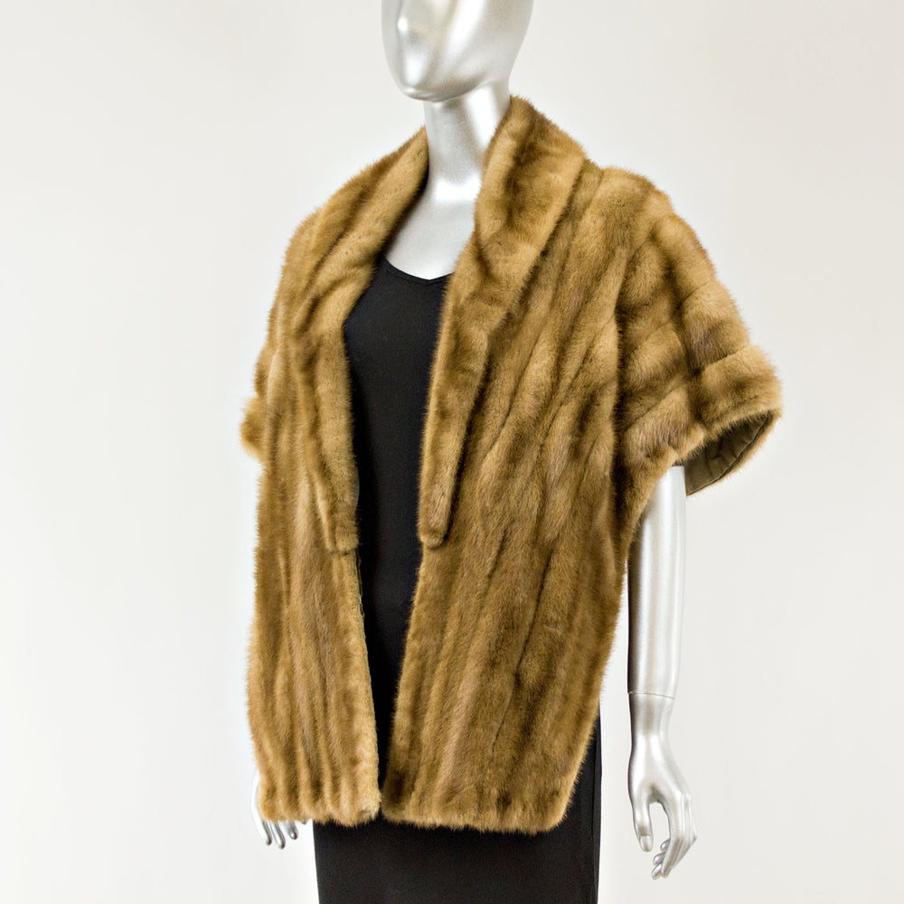 Demi Buff Mink Stole - One Size Fits All