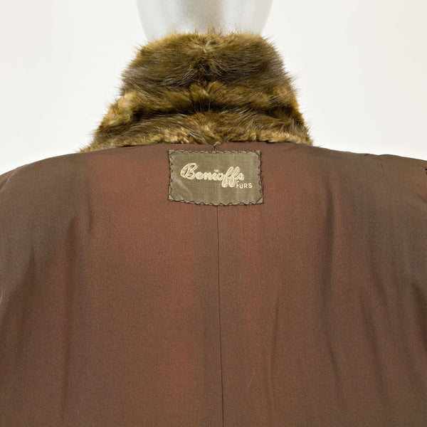 Muskrat Coat with FREE Hat - Size S