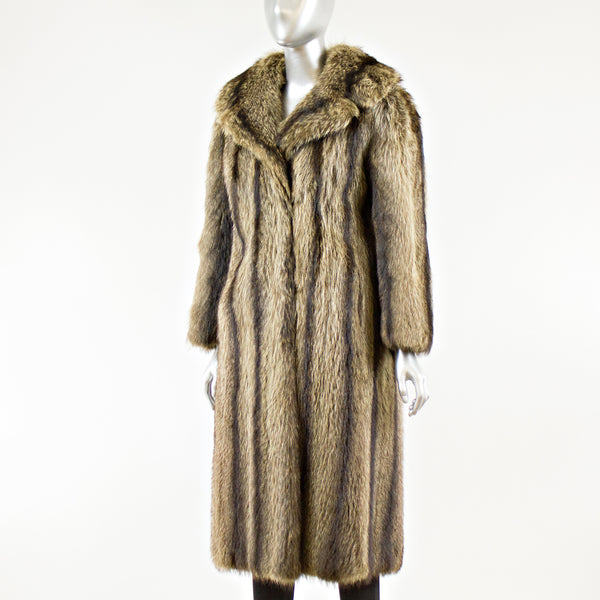 Raccoon Fur Coat - Size XS