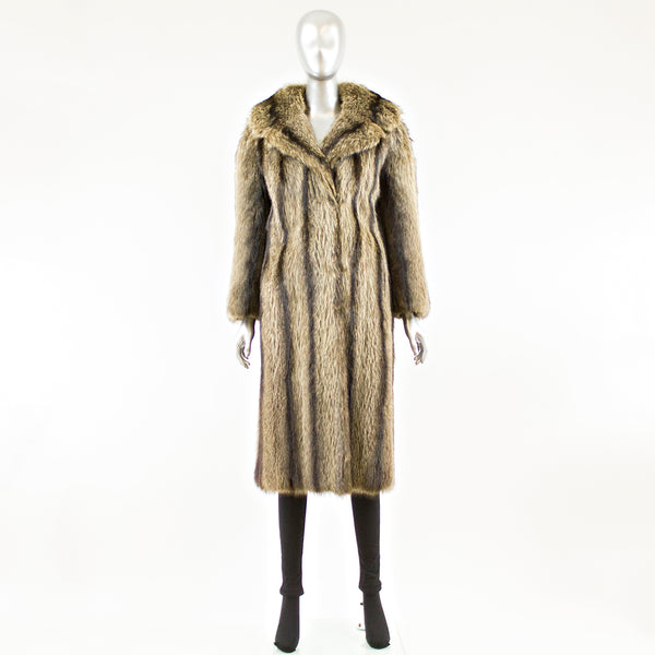 Raccoon Fur Coat - Size XS