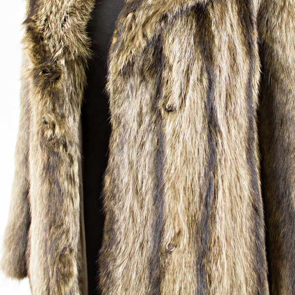 Raccoon Fur Coat - Size XS