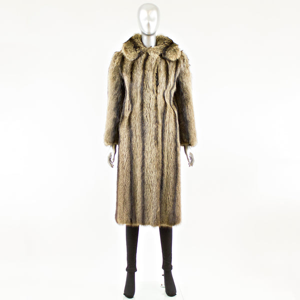 Raccoon Fur Coat - Size XS