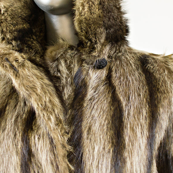 Raccoon Fur Coat - Size XS