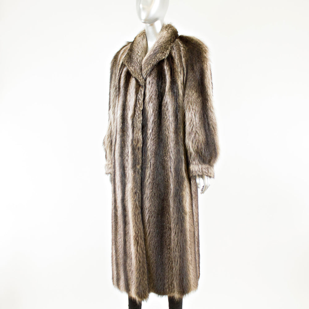 Raccoon Fur Coat - Size M