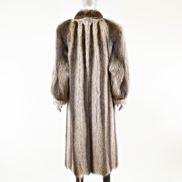 Raccoon Fur Coat - Size M
