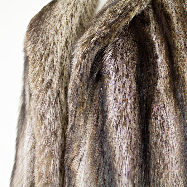 Raccoon Fur Coat - Size M