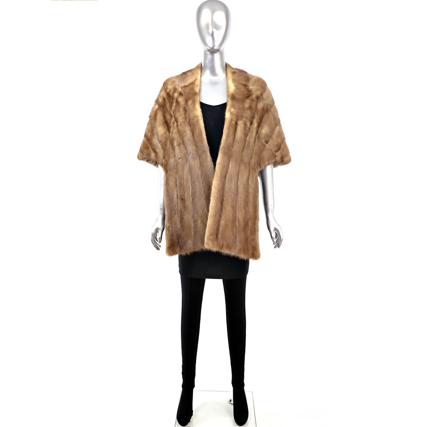 Light Brown Mink Stole- Size Free
