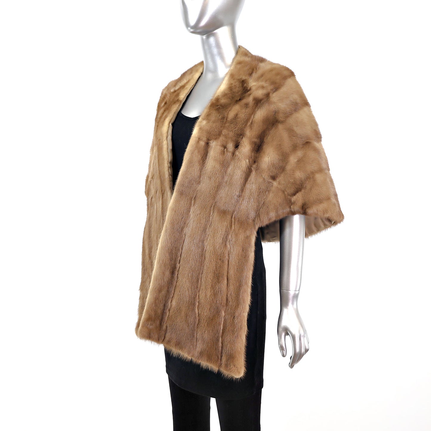 Light Brown Mink Stole- Size Free