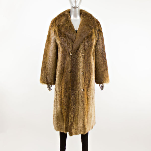 Nordstrom Beaver Coat- Size M-L