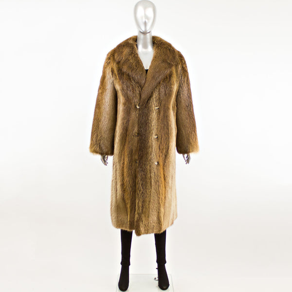 Nordstrom Beaver Coat- Size M-L