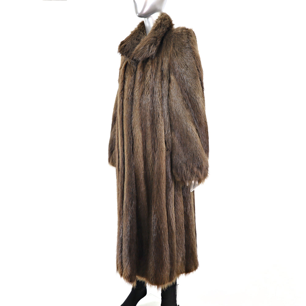 Long Hair Beaver Coat- Size S-M