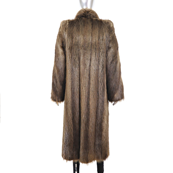 Long Hair Beaver Coat- Size S-M