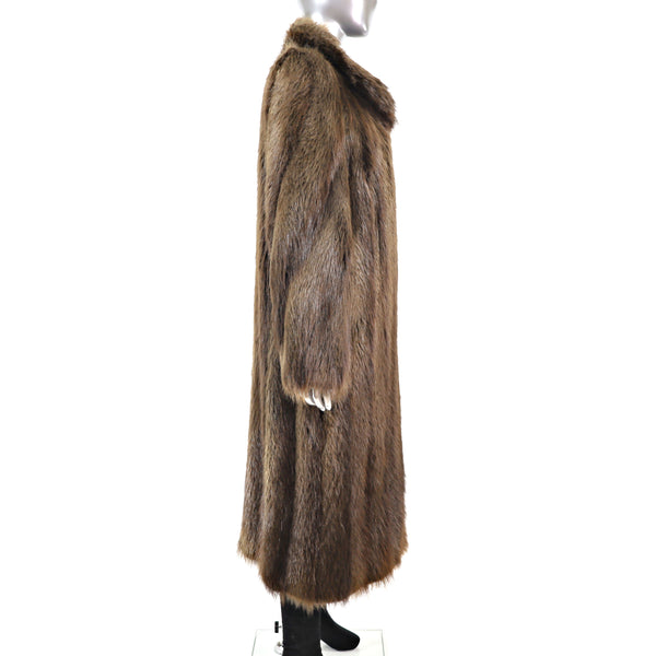 Long Hair Beaver Coat- Size S-M