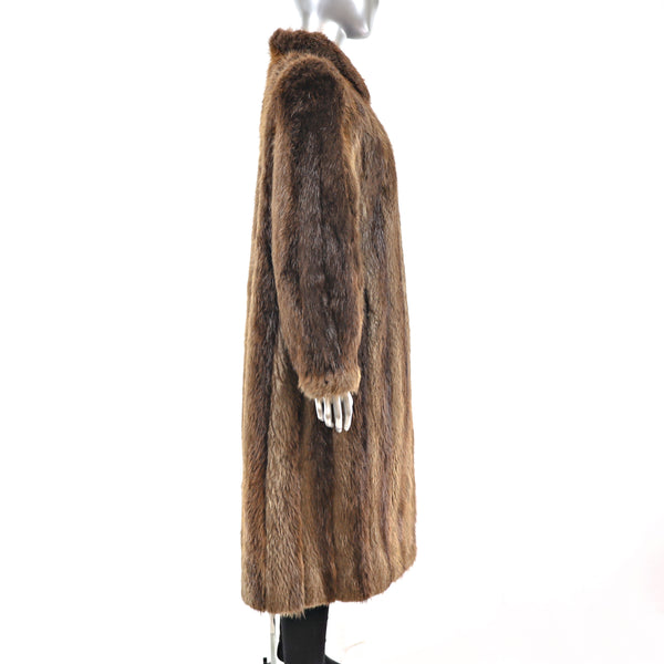 Long Hair Beaver Coat- Size M