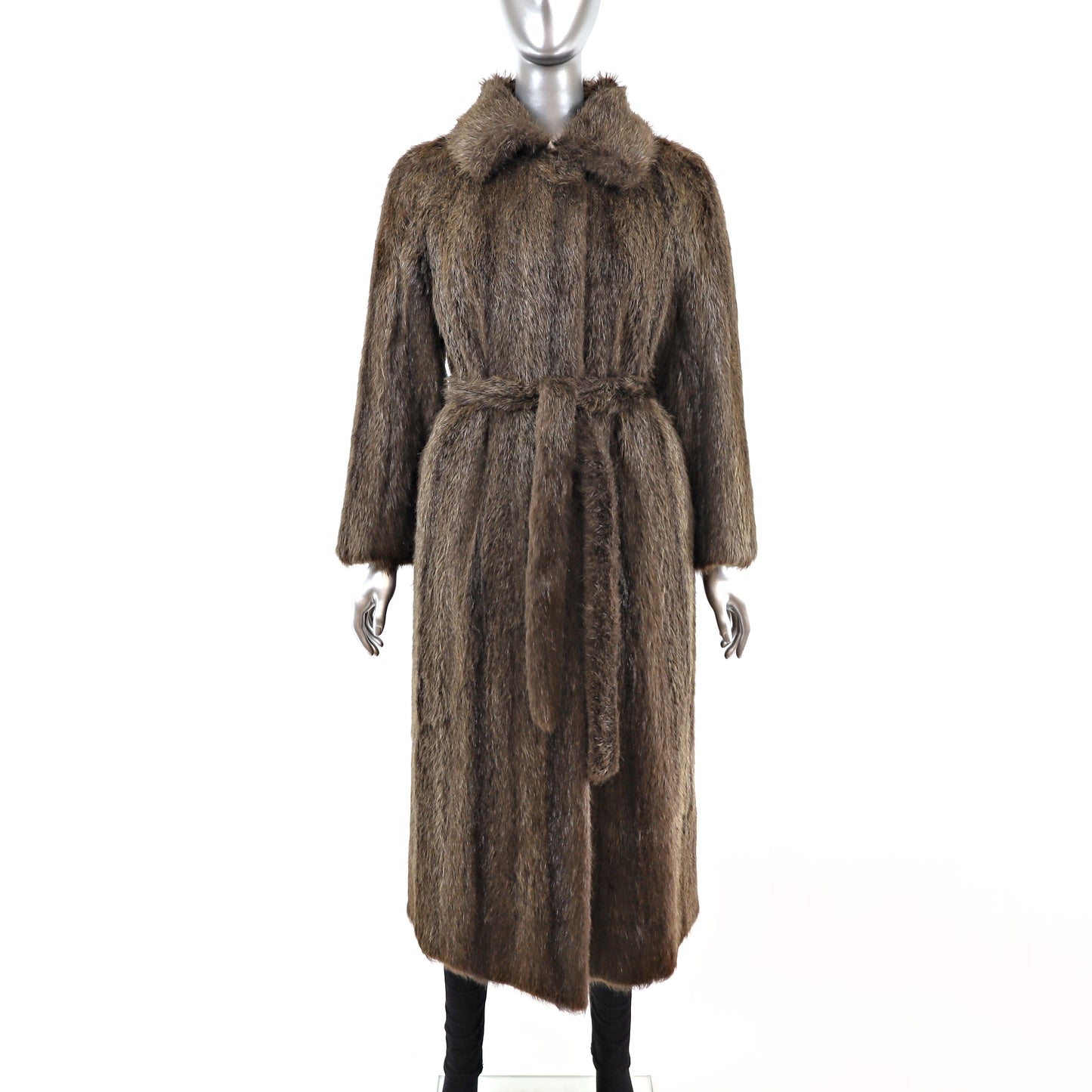 Full Length Beaver Coat- Size L