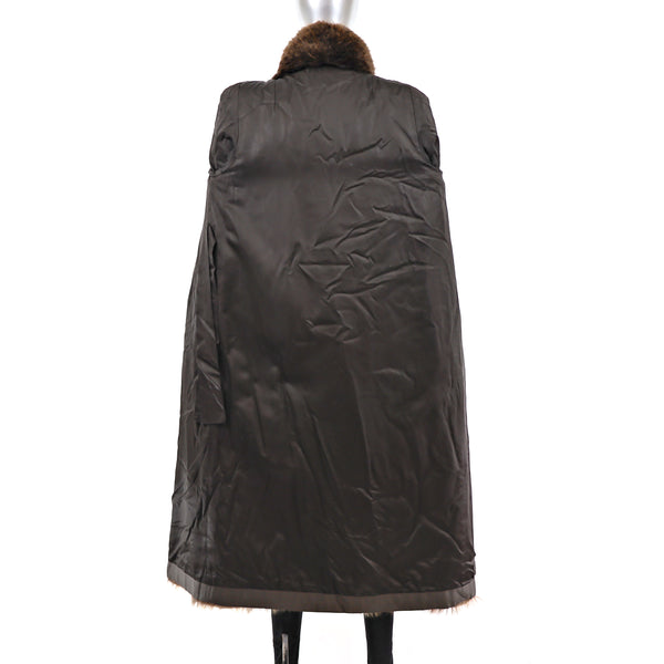 Full Length Beaver Coat- Size S-M