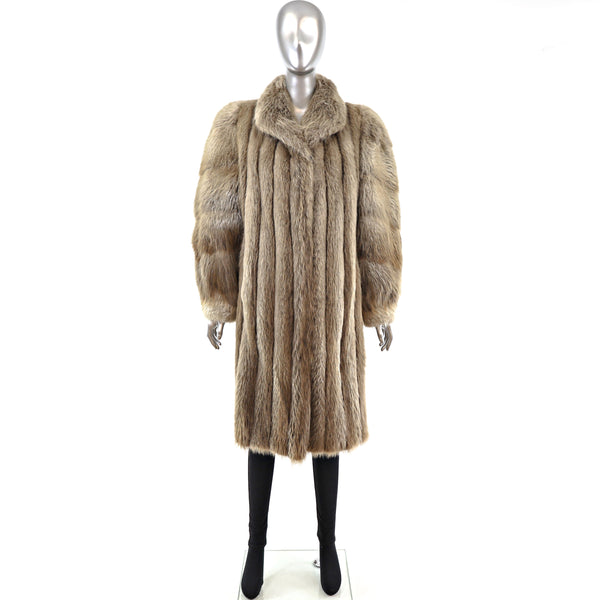 Blonde Beaver Coat- Size M